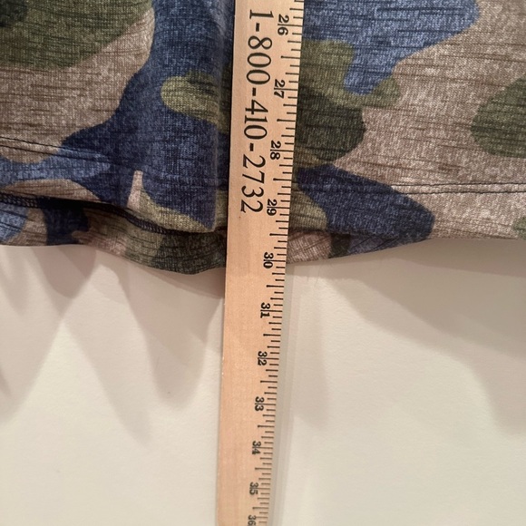 Camouflage Cowl Neck Sweater Ruching on Sides Soft Cozy Fall Sz L - Picture 5 of 10